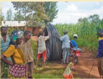 delibery of water pipes to Endamoja