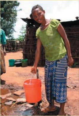 more than 800 families are enjoying clean piped water